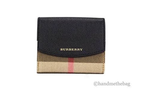 burberry luna house check|NEW Burberry Luna Black Leather House Check Canvas Coin .